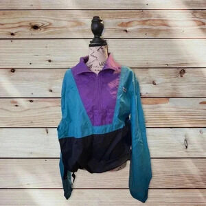 HIND SIZE LARGE BLUE AND PURPLE WIND JACKET